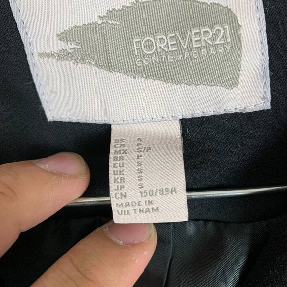 Forever 21 Small Black Blazer Jacket Women - Picture 3 of 10